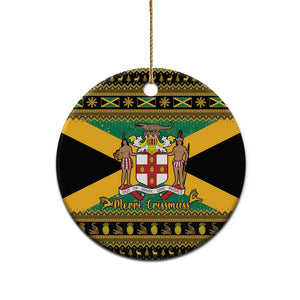 Afro-Jamaicans Ceramic Ornament Coat Of Arms with Merry Christmas