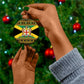 Afro-Jamaicans Ceramic Ornament Coat Of Arms with Merry Christmas