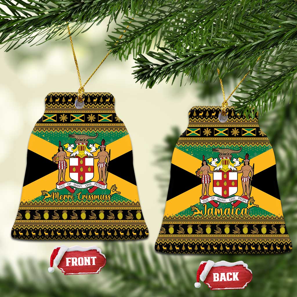 Afro-Jamaicans Ceramic Ornament Coat Of Arms with Merry Christmas