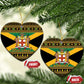 Afro-Jamaicans Ceramic Ornament Coat Of Arms with Merry Christmas