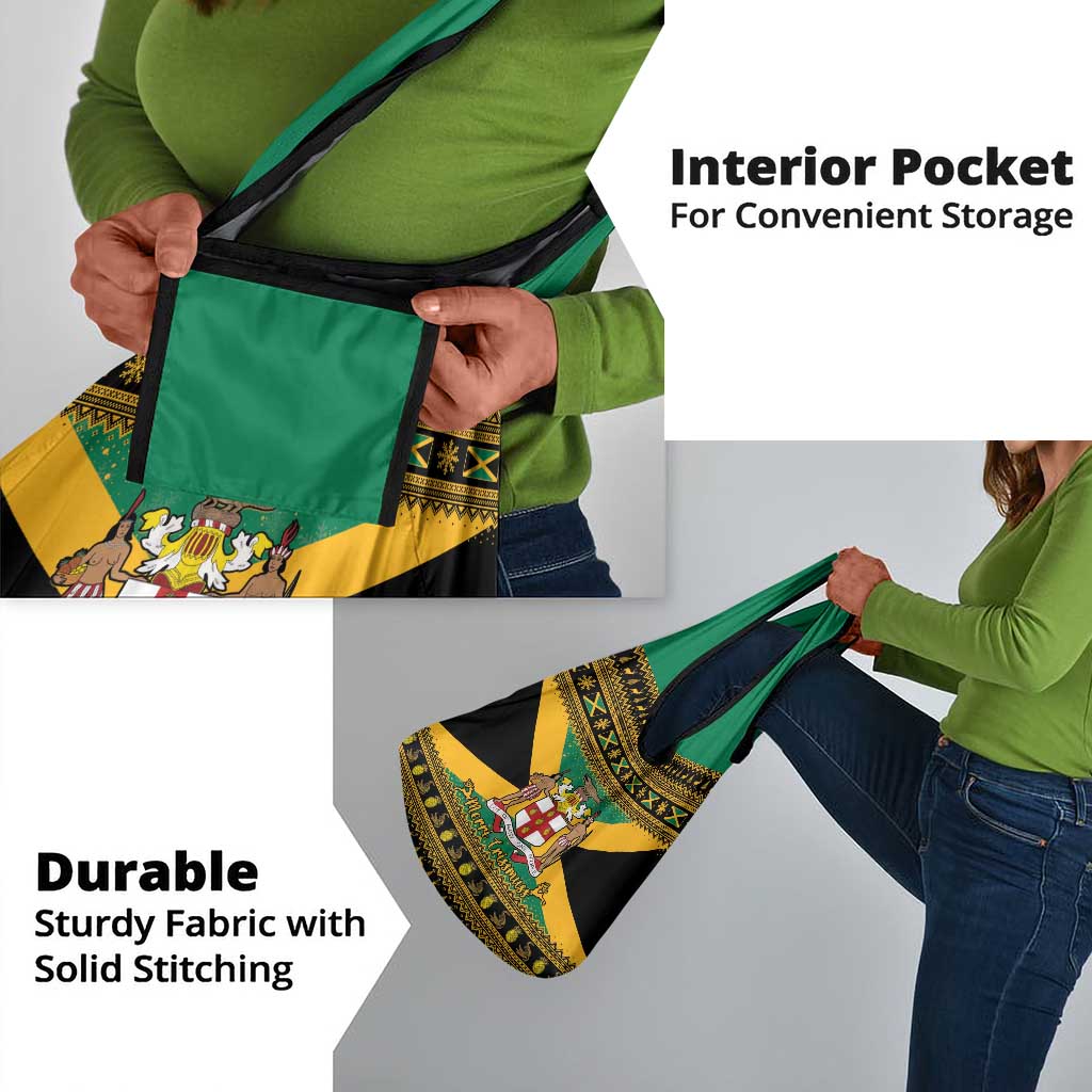 Afro-Jamaicans Grocery Bag Coat Of Arms - Merry Christmas