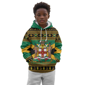 Afro-Jamaicans Kid Hoodie Coat Of Arms - Merry Christmas