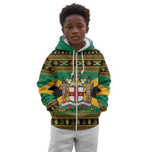 Afro-Jamaicans Kid Hoodie Coat Of Arms - Merry Christmas