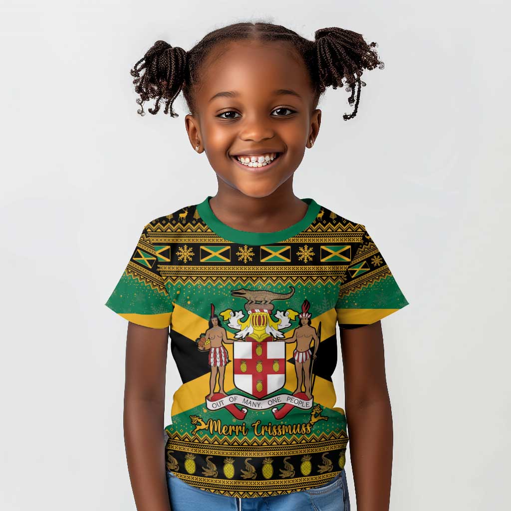 Afro-Jamaicans Kid T shirt Coat Of Arms - Merry Christmas