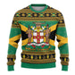 Afro-Jamaicans Ugly Christmas Sweater Coat Of Arms with Merry Christmas