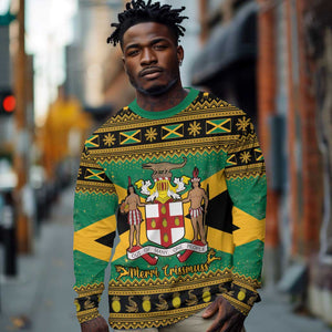 Afro-Jamaicans Long Sleeve Shirt Coat Of Arms - Merry Christmas