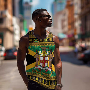 Afro-Jamaicans Men Tank Top Coat Of Arms - Merry Christmas