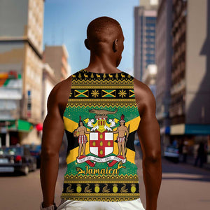 Afro-Jamaicans Men Tank Top Coat Of Arms - Merry Christmas
