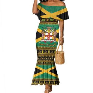 Afro-Jamaicans Mermaid Dress Coat Of Arms - Merry Christmas