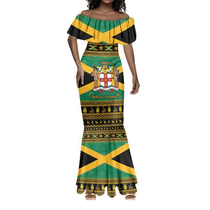 Afro-Jamaicans Mermaid Dress Coat Of Arms - Merry Christmas