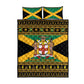 Afro-Jamaicans Quilt Bed Set Coat Of Arms - Merry Christmas