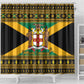 Afro-Jamaicans Shower Curtain Coat Of Arms - Merry Christmas