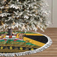 Afro-Jamaicans Tree Skirt Coat Of Arms with Merry Christmas