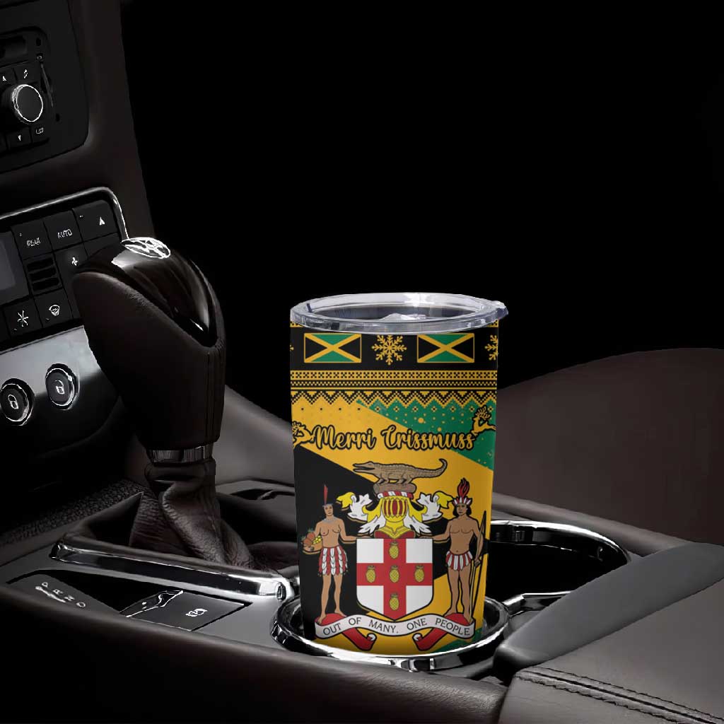 Afro-Jamaicans Tumbler Cup Coat Of Arms - Merry Christmas