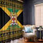 Afro-Jamaicans Window Curtain Coat Of Arms - Merry Christmas