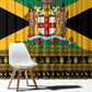 Afro-Jamaicans Window Curtain Coat Of Arms - Merry Christmas