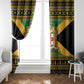 Afro-Jamaicans Window Curtain Coat Of Arms - Merry Christmas