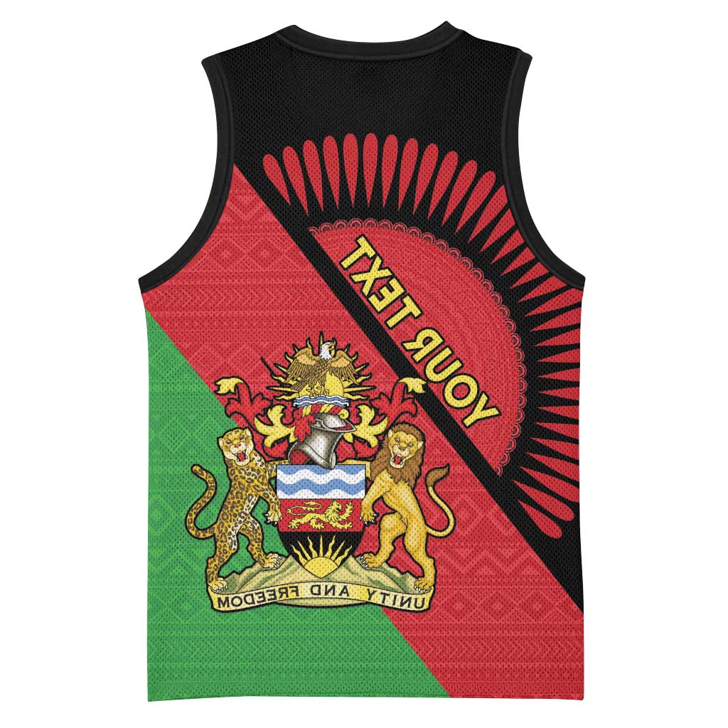 Personalized Afro Malawi Basketball Jersey Coat Of Arms - Southeastern Africa Pattern - African Pride