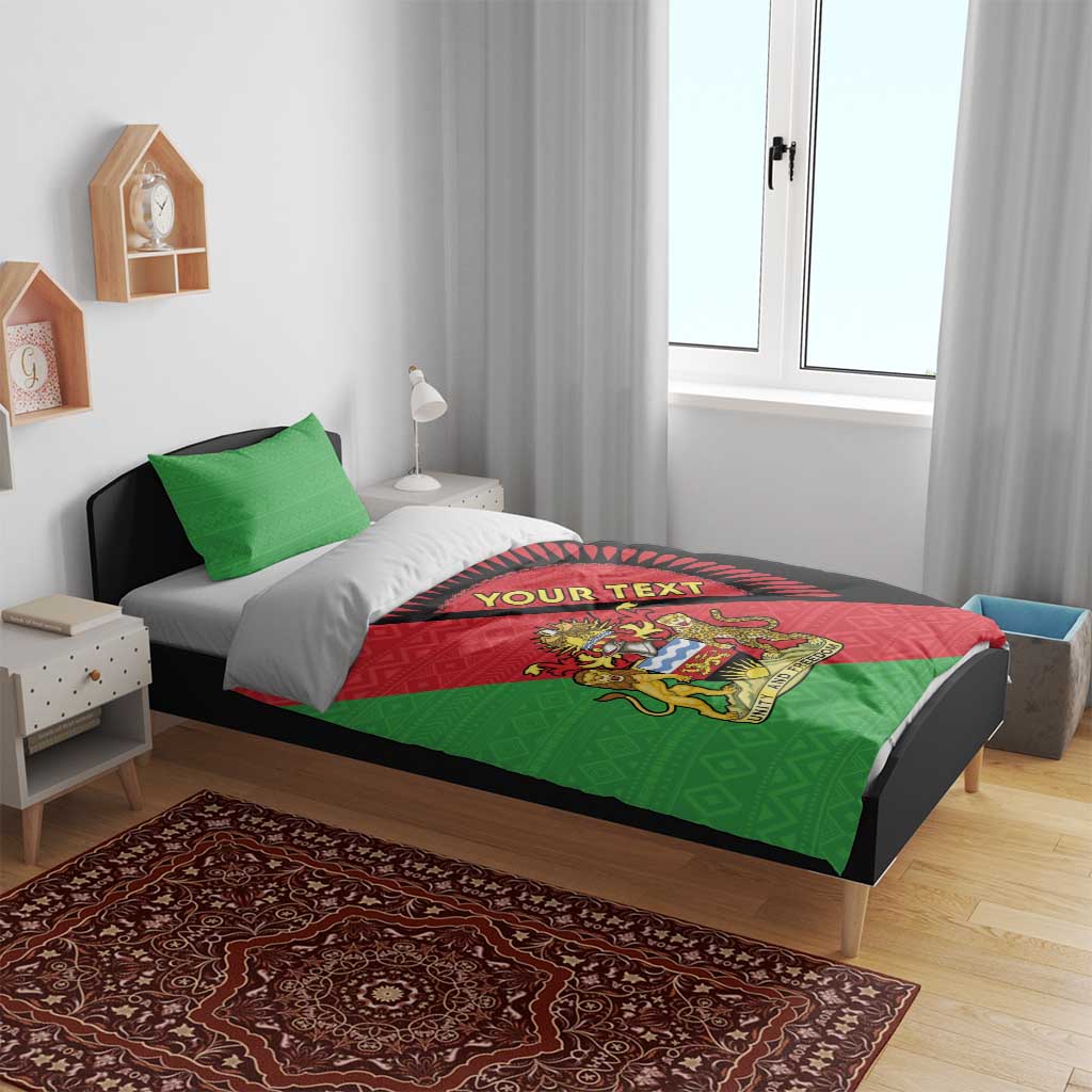 Personalized Afro Malawi Bedding Set Coat Of Arms - Southeastern Africa Pattern