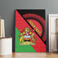 Personalized Afro Malawi Canvas Wall Art Coat Of Arms - Southeastern Africa Pattern