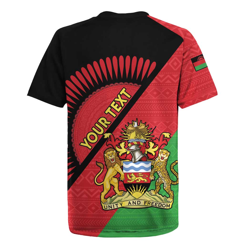 Personalized Afro Malawi Rugby Jersey Coat Of Arms - Southeastern Africa Pattern