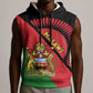 Personalized Afro Malawi Sleeveless Hoodie Coat Of Arms - Southeastern Africa Pattern - African Pride