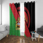 Personalized Afro Malawi Window Curtain Coat Of Arms - Southeastern Africa Pattern