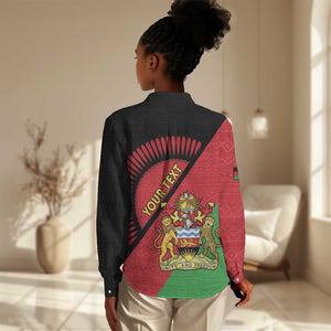 Personalized Afro Malawi Women Casual Shirt Coat Of Arms - Southeastern Africa Pattern LT15