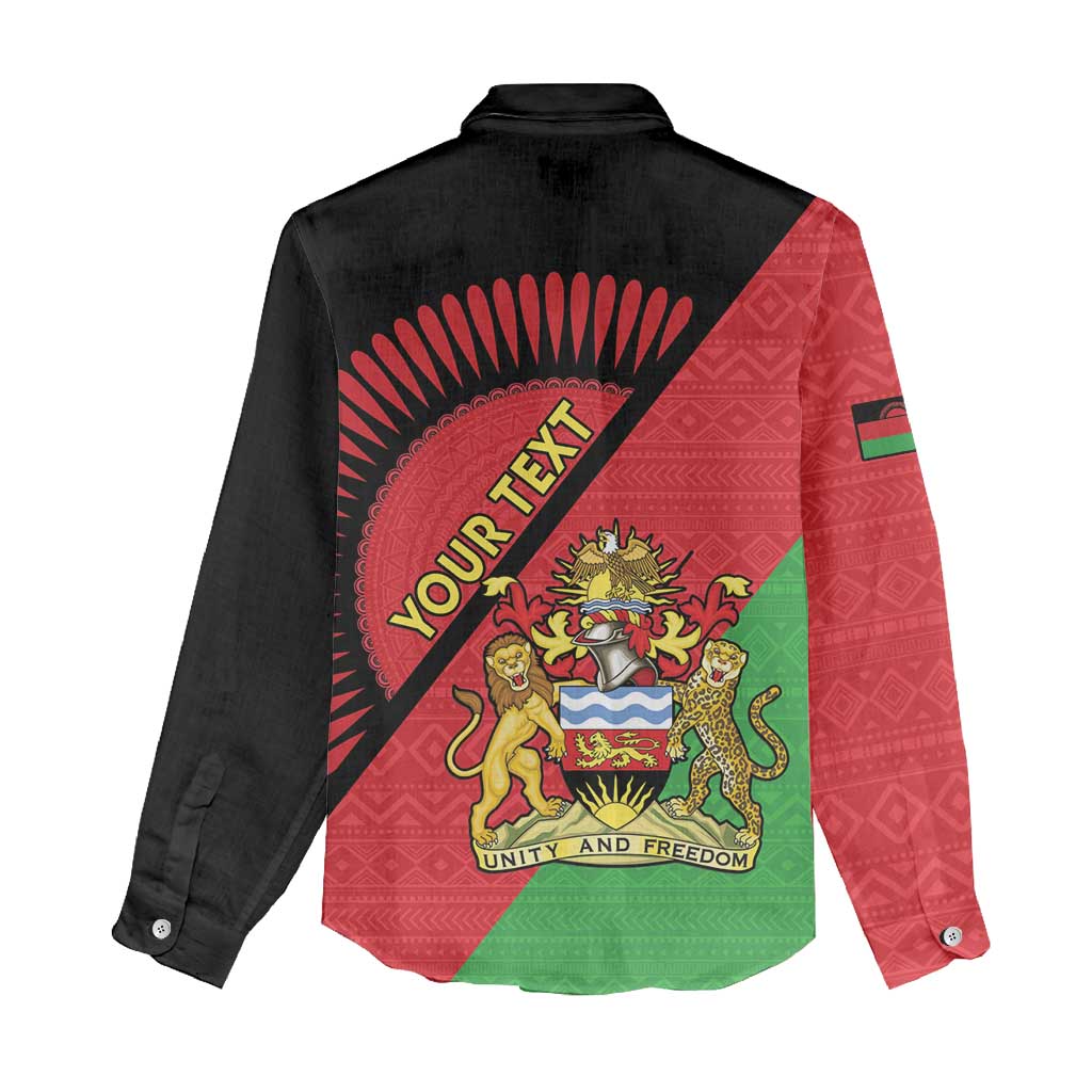 Personalized Afro Malawi Women Casual Shirt Coat Of Arms - Southeastern Africa Pattern LT15