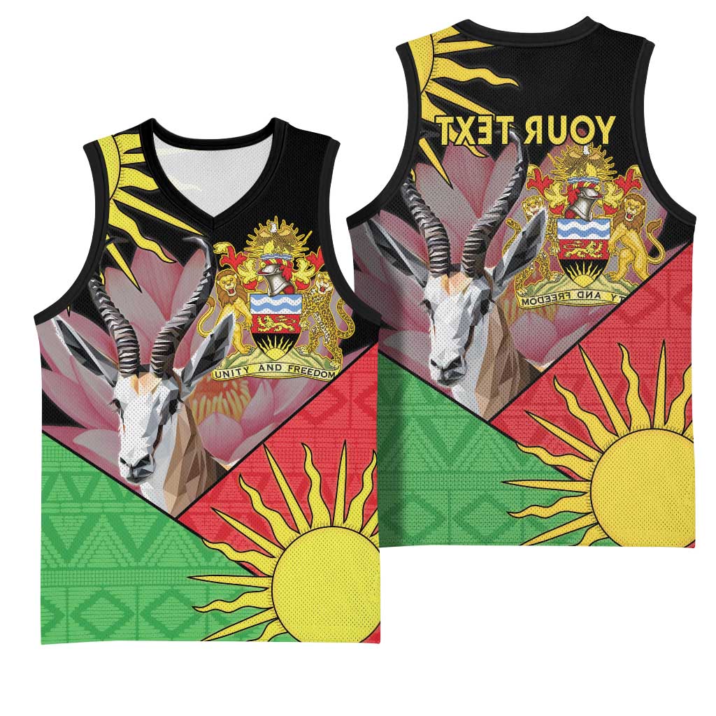 Personalized Africa Malawi Basketball Jersey Thomsons Gazelle With Lotus - African Pride