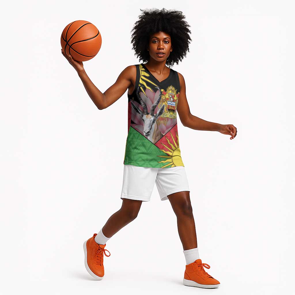 Personalized Africa Malawi Basketball Jersey Thomsons Gazelle With Lotus - African Pride