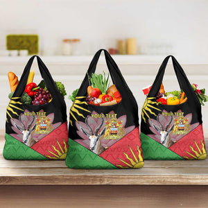 Personalized Africa Malawi Grocery Bag Thomsons Gazelle With Lotus