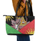 Personalized Africa Malawi Leather Tote Bag Thomsons Gazelle With Lotus