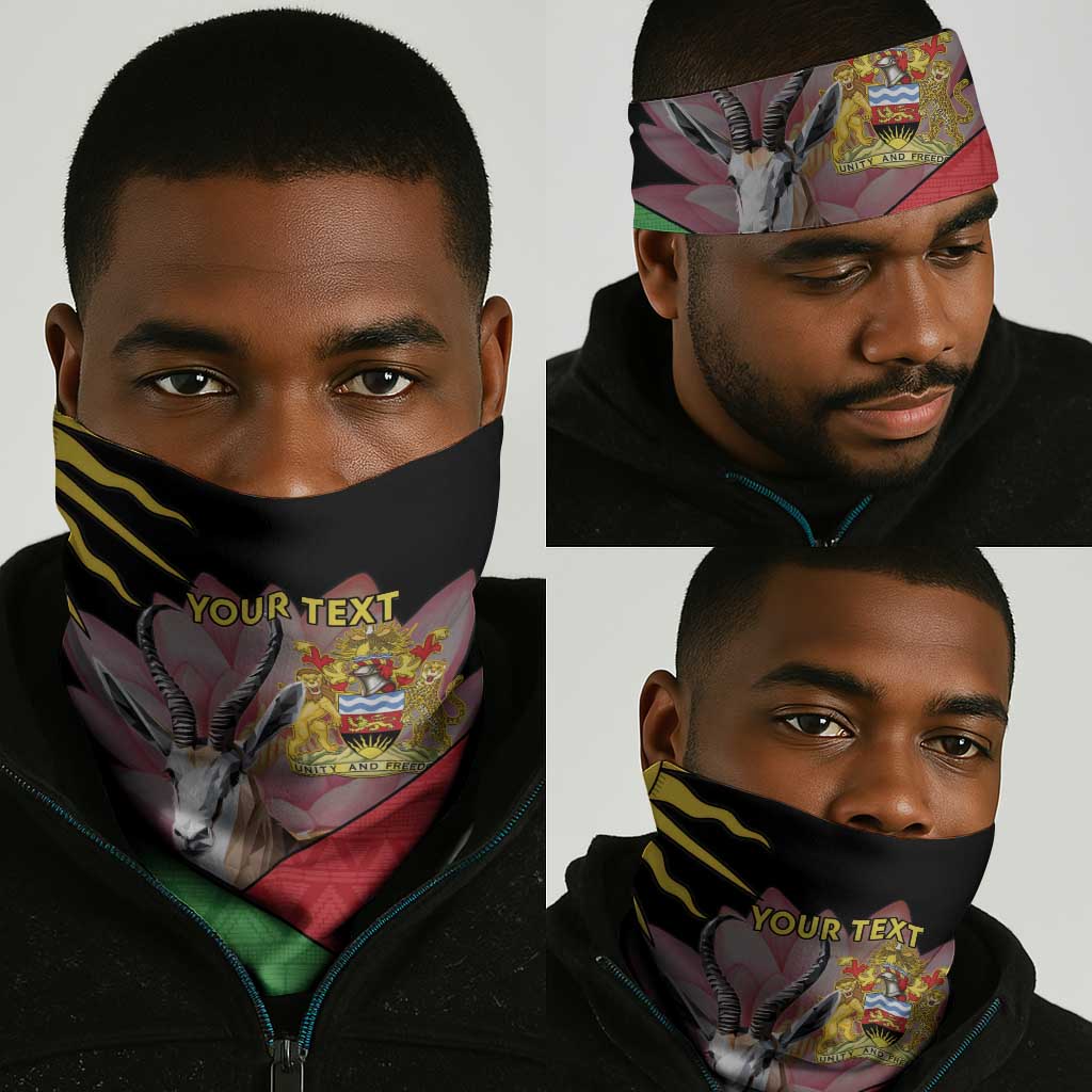 Africa Malawi Neck Gaiter Thomsons Gazelle With Lotus - African Pride