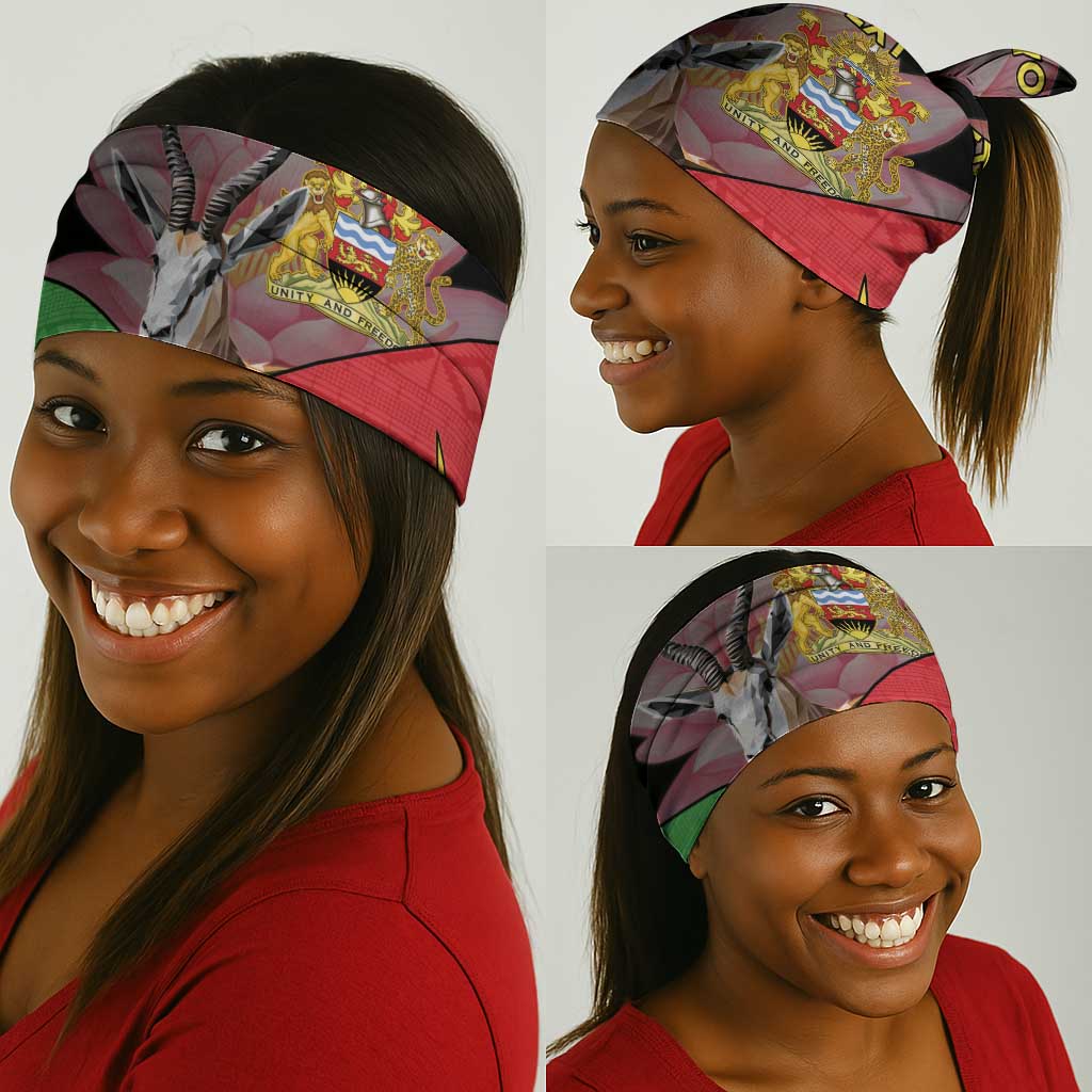 Africa Malawi Neck Gaiter Thomsons Gazelle With Lotus - African Pride