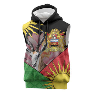 Personalized Africa Malawi Sleeveless Hoodie Thomsons Gazelle With Lotus - African Pride