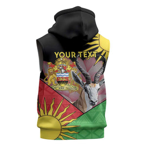 Personalized Africa Malawi Sleeveless Hoodie Thomsons Gazelle With Lotus - African Pride