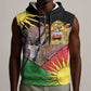 Personalized Africa Malawi Sleeveless Zip Hoodie Thomsons Gazelle With Lotus - African Pride