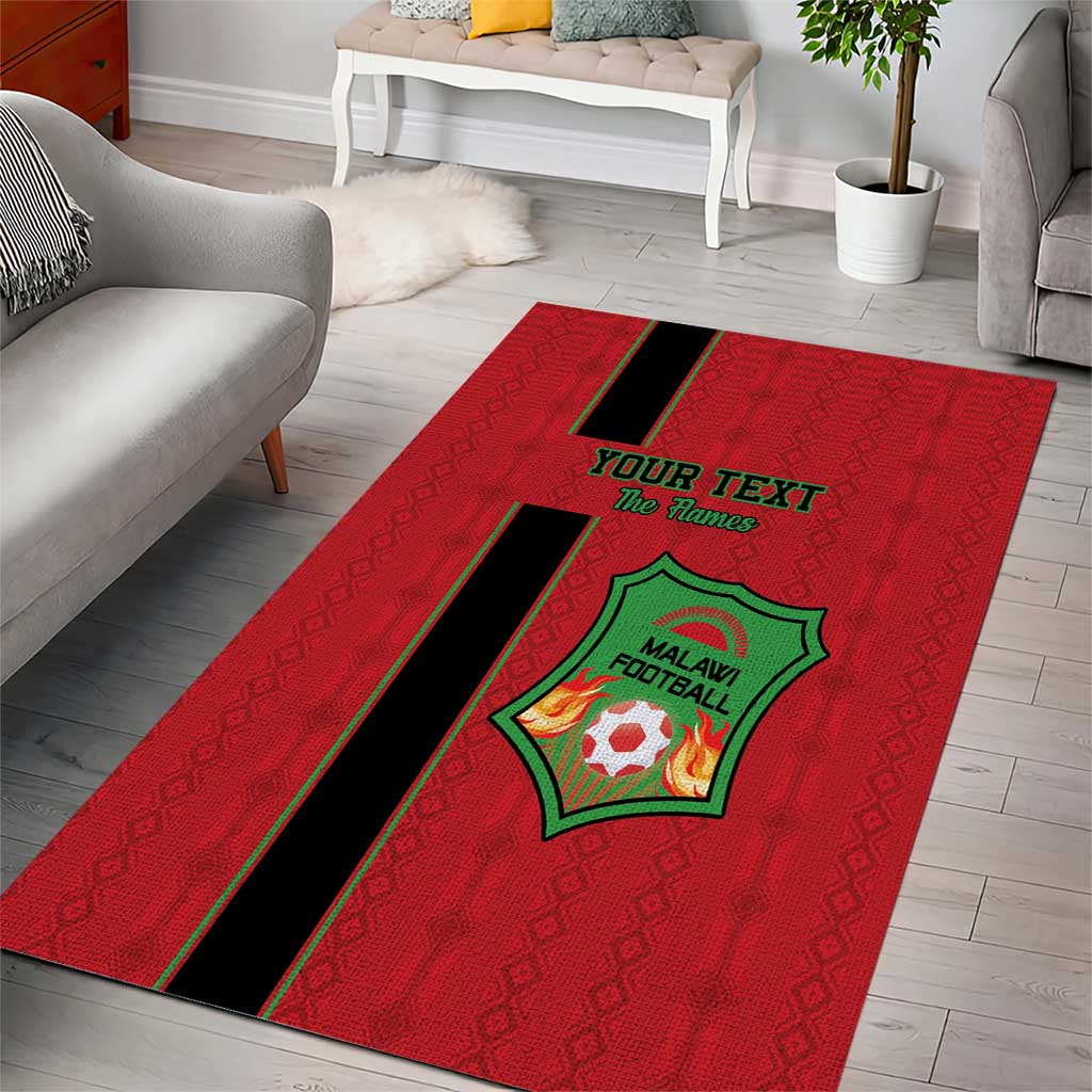 Custom Afro Malawi Football Area Rug Go Champions - African Pattern