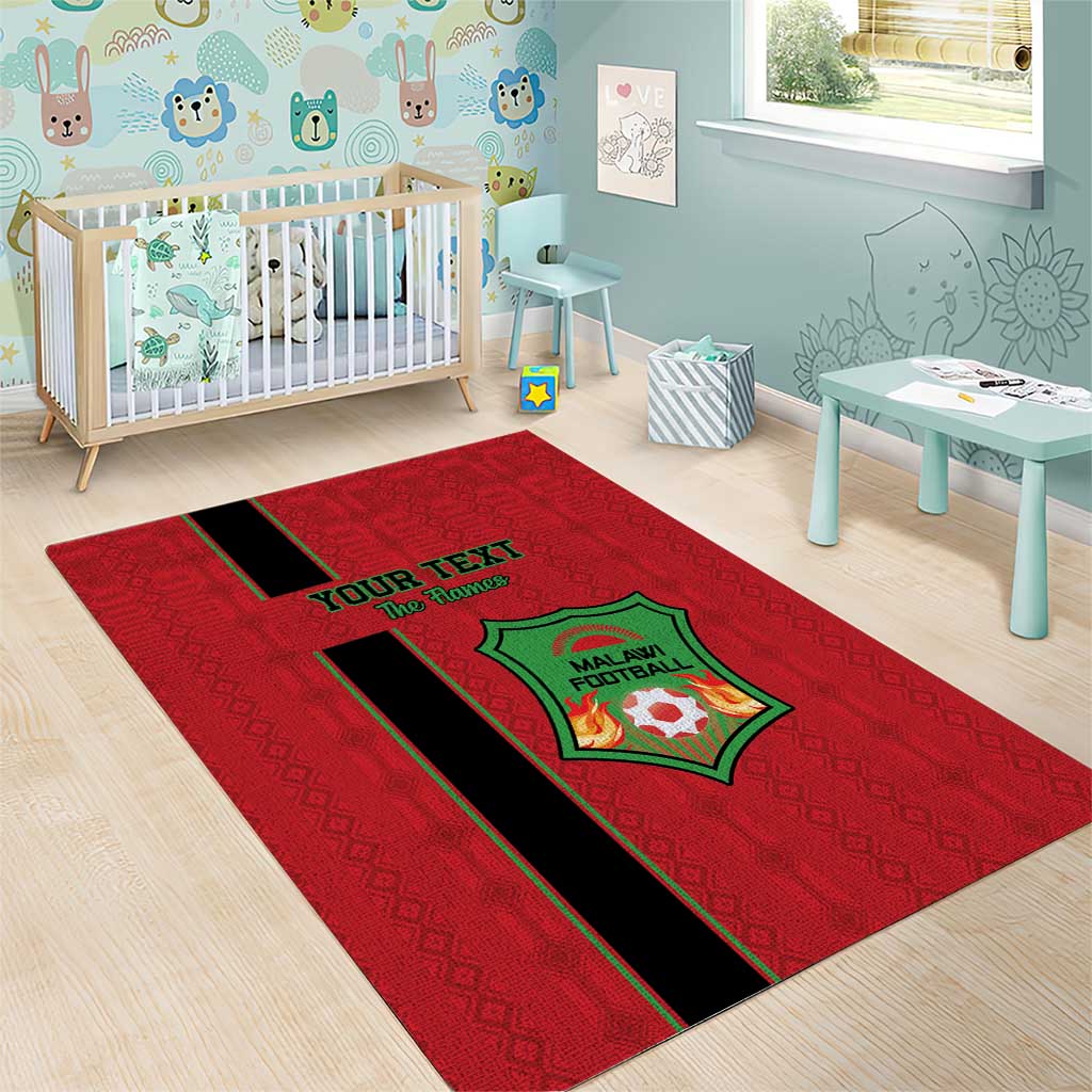 Custom Afro Malawi Football Area Rug Go Champions - African Pattern