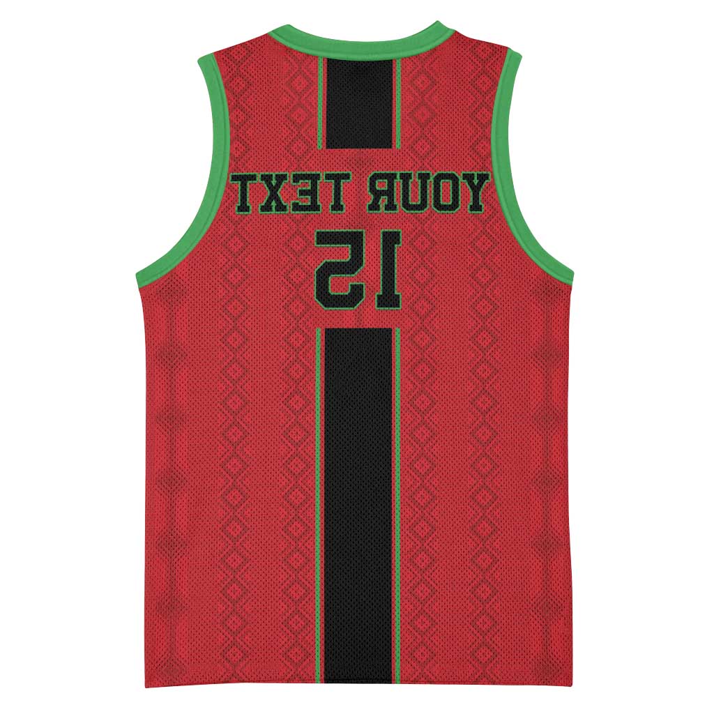 Custom Afro Malawi Football Basketball Jersey Go Champions - African Pattern - African Pride