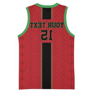 Custom Afro Malawi Football Basketball Jersey Go Champions - African Pattern - African Pride