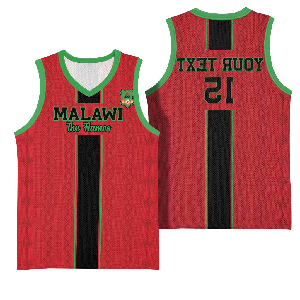 Custom Afro Malawi Football Basketball Jersey Go Champions - African Pattern - African Pride