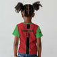 Custom Afro Malawi Football Kid T shirt Go Champions - African Pattern