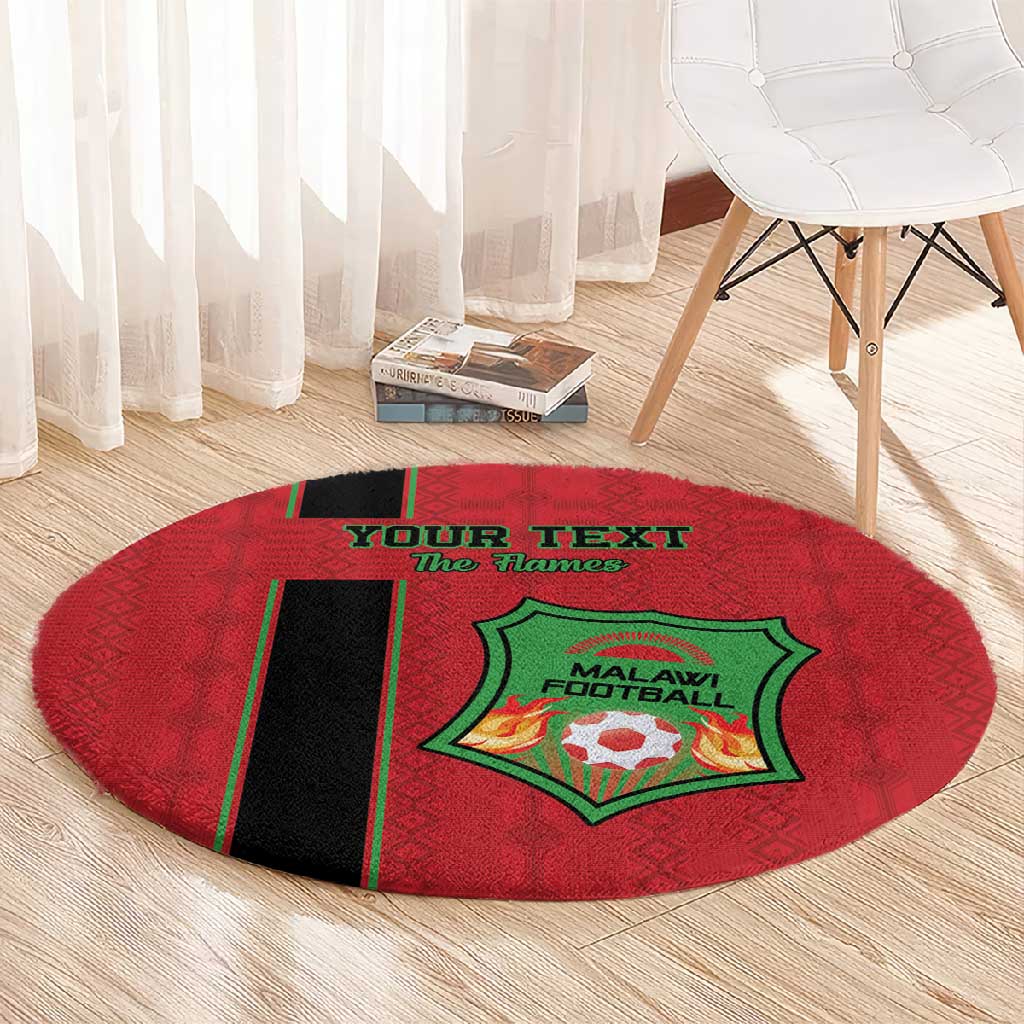 Custom Afro Malawi Football Round Carpet Go Champions - African Pattern