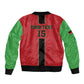 Custom Afro Malawi Football Sleeve Zip Bomber Jacket Go Champions - African Pattern