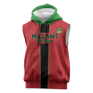 Custom Afro Malawi Football Sleeveless Hoodie Go Champions - African Pattern - African Pride