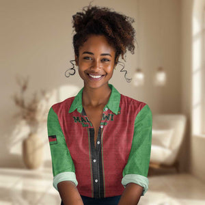 Custom Afro Malawi Football Women Casual Shirt Go Champions - African Pattern LT15