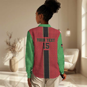 Custom Afro Malawi Football Women Casual Shirt Go Champions - African Pattern LT15