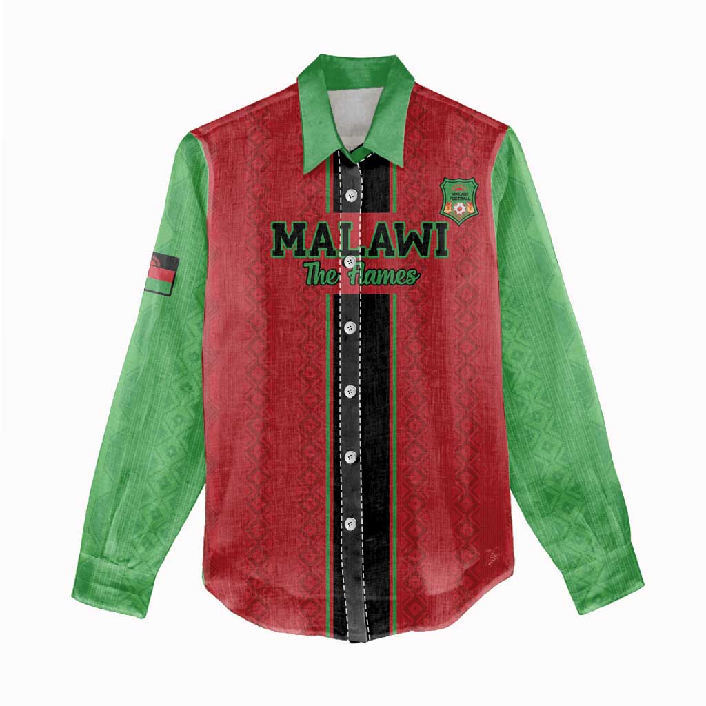 Custom Afro Malawi Football Women Casual Shirt Go Champions - African Pattern LT15